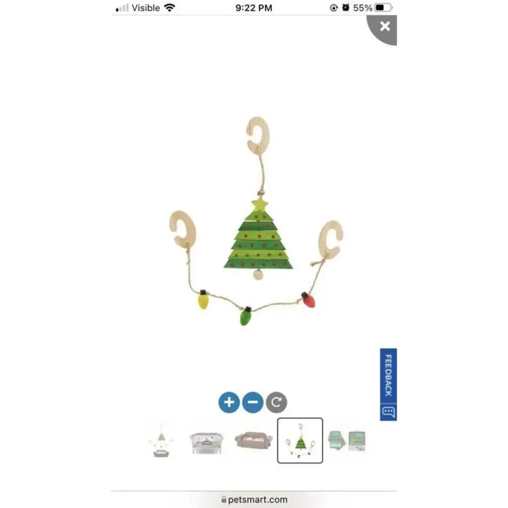 Merry & Bright Holiday Home Decor Small Pet Gift Set Build A Couch Holiday Home
